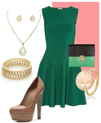 Какво да носите със зелена рокля: съвети